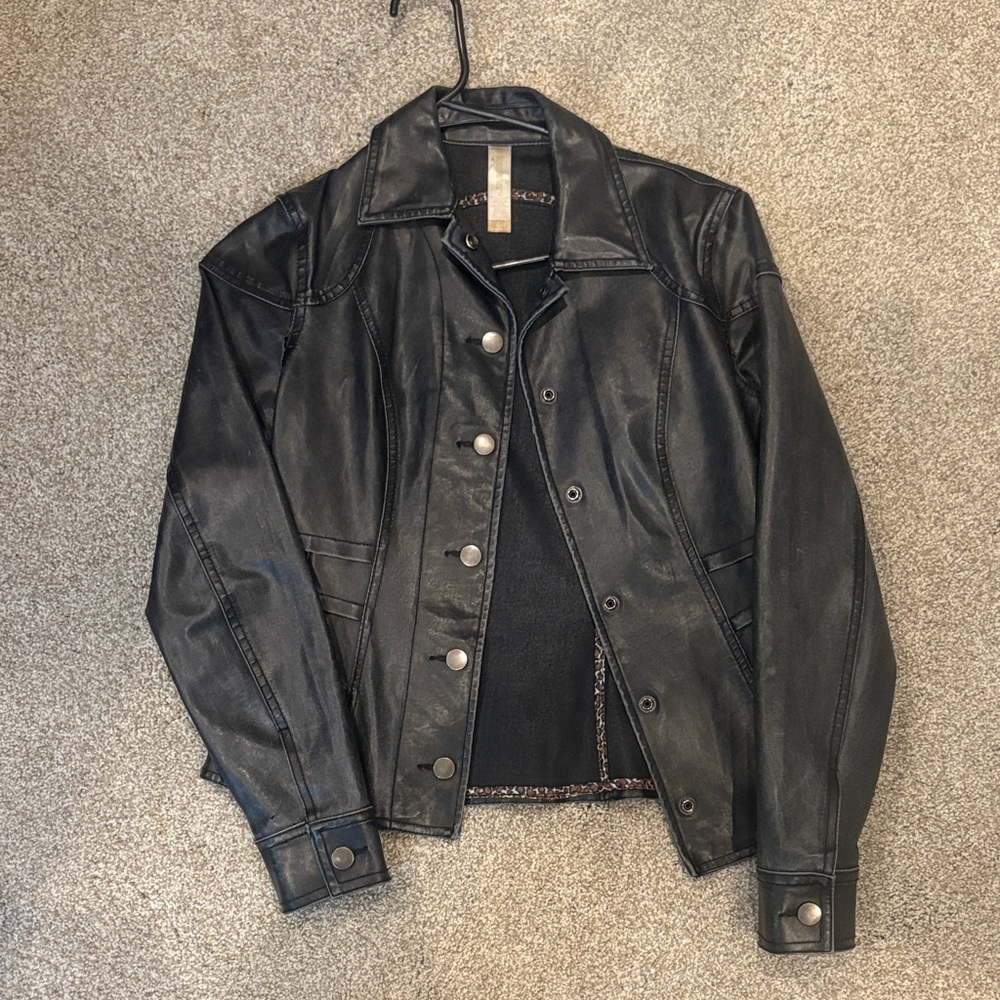 No Boundaries Black Leather Jacket